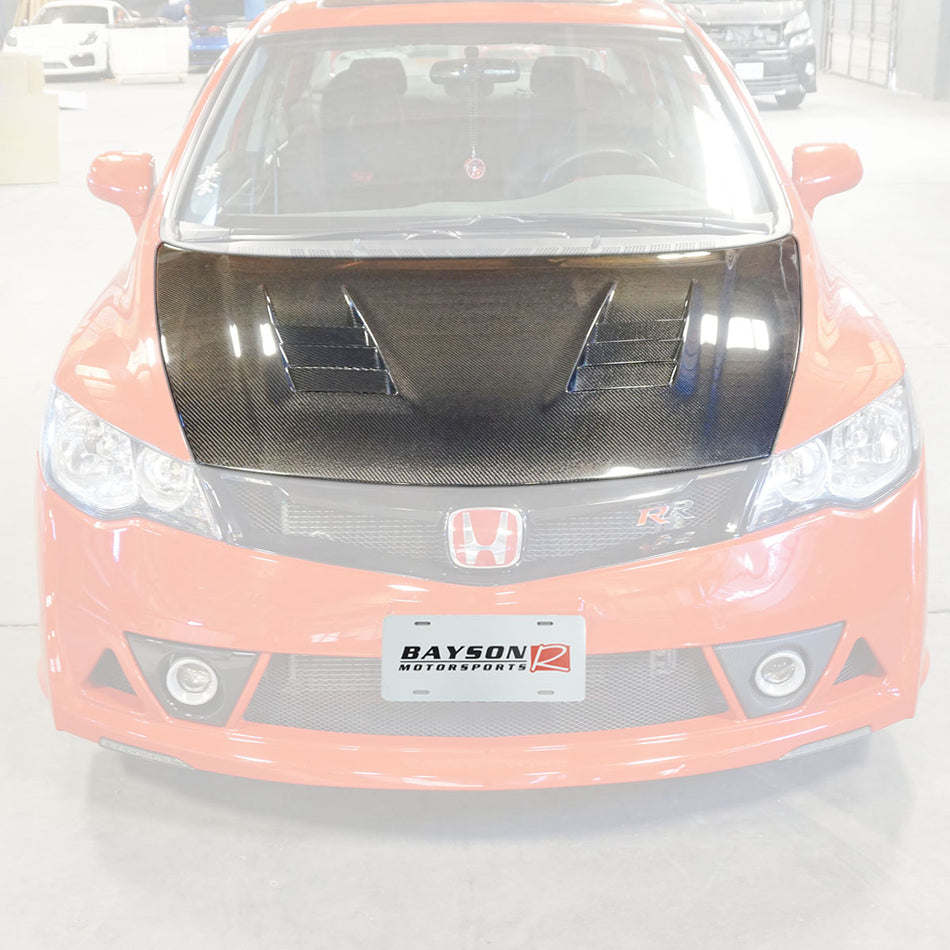 MU Style (Carbon Fiber) Hood For 2006-2011 Acura CSX 4Dr Sedan (Canadian Model)