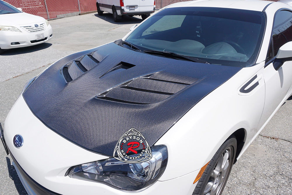 VR2 Style Hood (Carbon Fiber) For 2012-2021 Scion FR-S / Toyota 86 / Subaru BRZ - Bayson R Motorsports