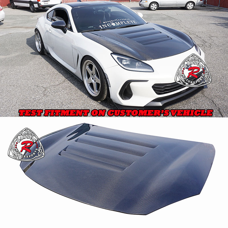 GT300 Style Hood (Carbon Fiber) For 2022-2023 Toyota GR86 / Subaru BRZ - Bayson R Motorsports