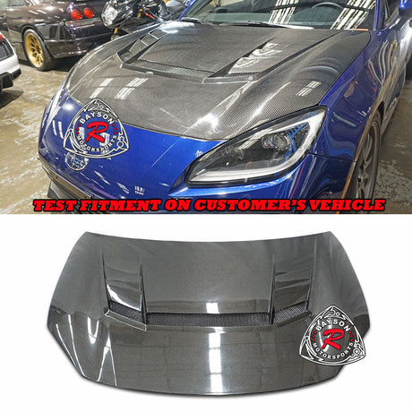 VR Style Hood (Carbon Fiber) For 2022-2023 Toyota GR86 / Subaru BRZ - Bayson R Motorsports