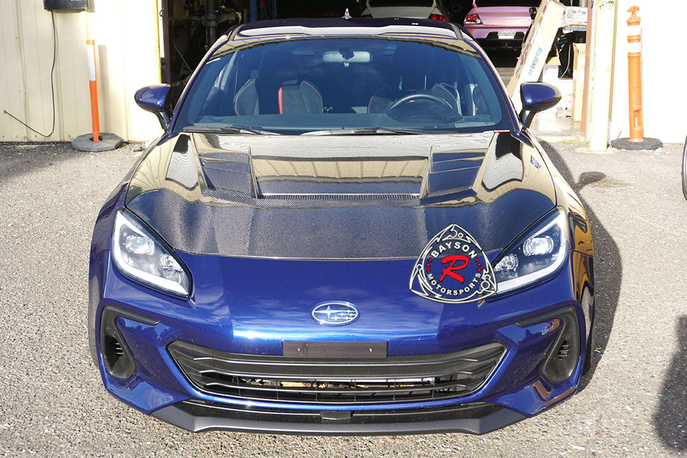 VR Style Hood (Carbon Fiber) For 2022-2023 Toyota GR86 / Subaru BRZ - Bayson R Motorsports