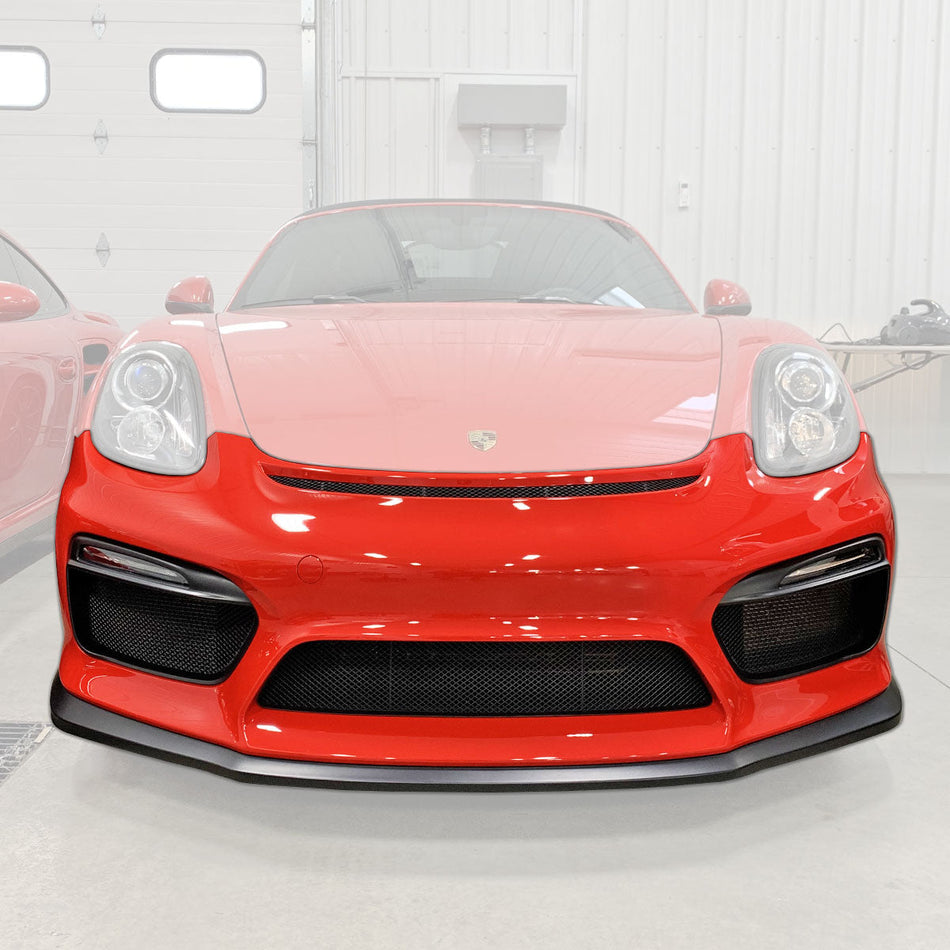 GT4 Style Front Bumper w/DRL (without Headlight Washer Holes) For 2013-2016 Porsche 981 Cayman Boxster - Bayson R Motorsports