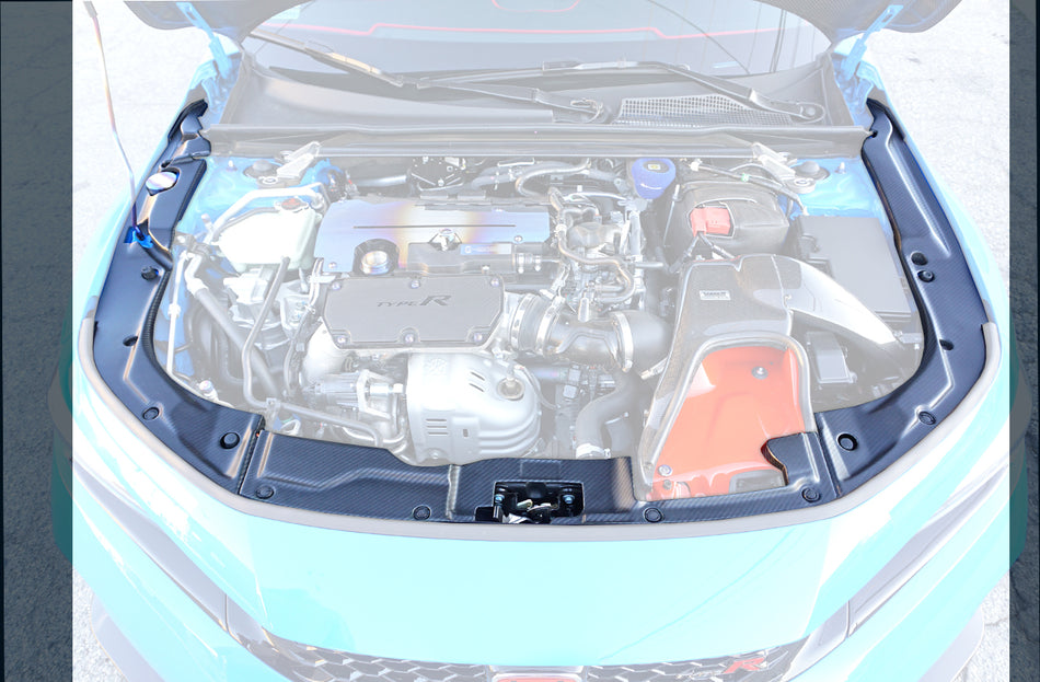 Radiator Cooling Plate (Dry Carbon Fiber - Matte) For 2023-2025 Honda Civic Type R (FL5)