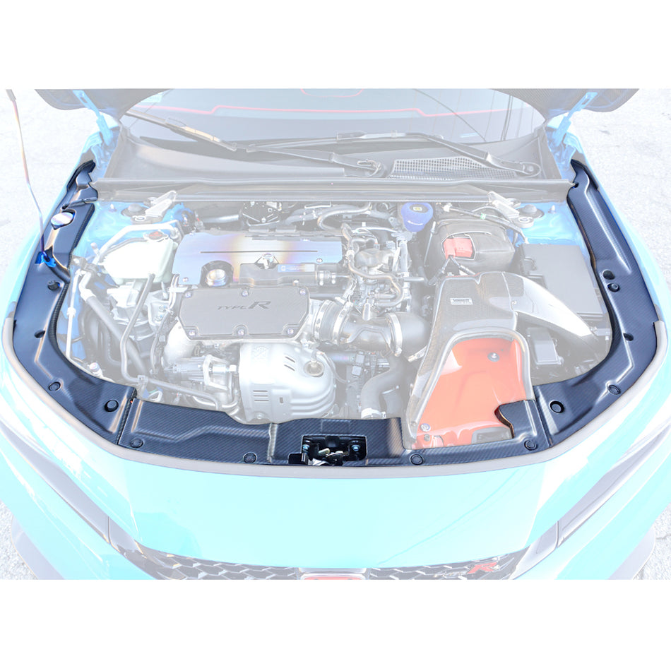 Radiator Cooling Plate (Dry Carbon Fiber - Matte) For 2023-2025 Honda Civic Type R (FL5)