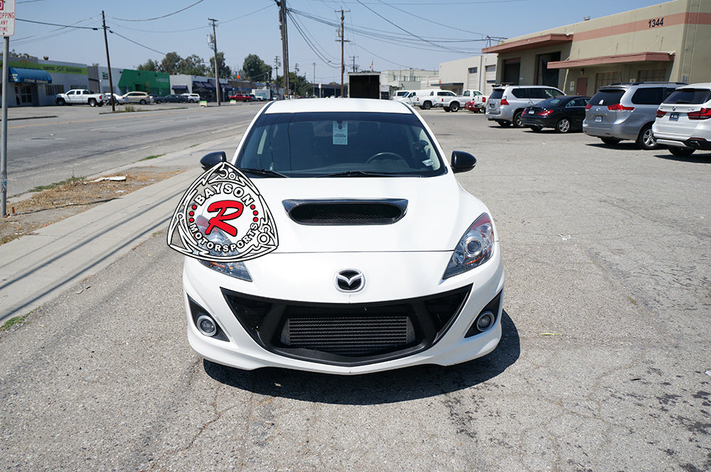 Raised Hood Scoop (Carbon Fiber) For 2010-2013 Mazdaspeed3 - Bayson R Motorsports