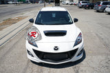 Raised Hood Scoop (Carbon Fiber) For 2010-2013 Mazdaspeed3 - Bayson R Motorsports