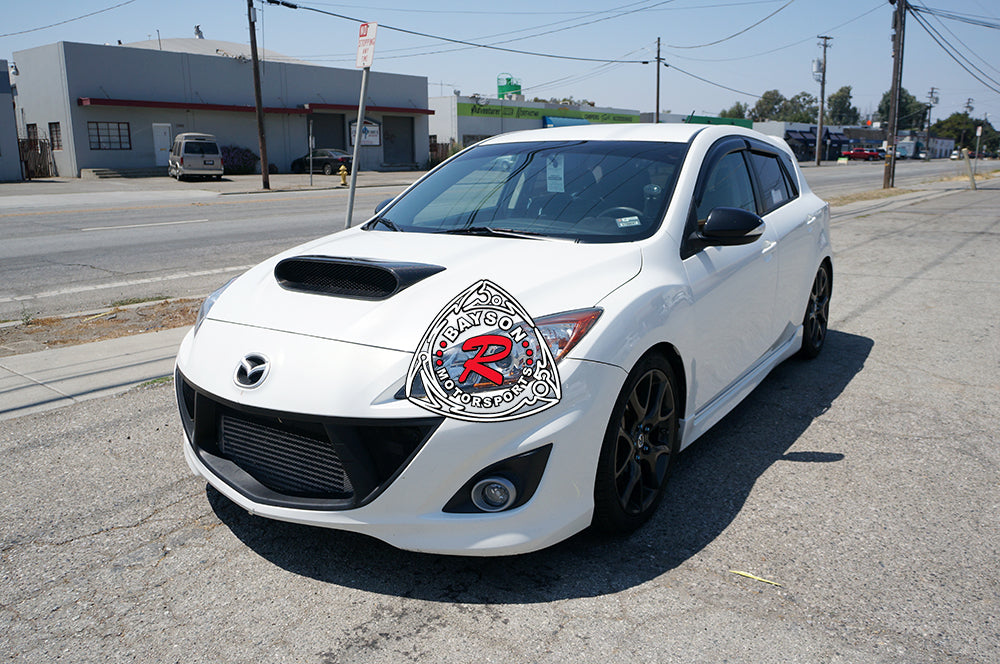 Raised Hood Scoop (Carbon Fiber) For 2010-2013 Mazdaspeed3 - Bayson R Motorsports