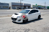 Raised Hood Scoop (Carbon Fiber) For 2010-2013 Mazdaspeed3 - Bayson R Motorsports