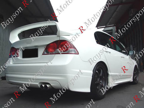 MU Style Rear Lip For 2006-2011 Honda Civic 4Dr (JDM Spec) - Bayson R Motorsports