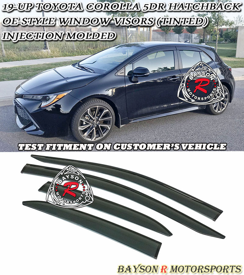 OE Style Window Visors For 2019-2022 Toyota Corolla 5 Dr - Bayson R Motorsports