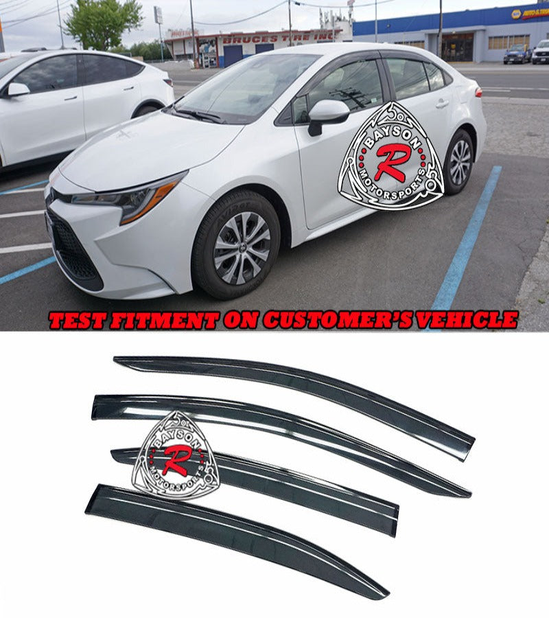 OE Style Window Visors For 2020-2022 Toyota Corolla 4 Dr - Bayson R Motorsports