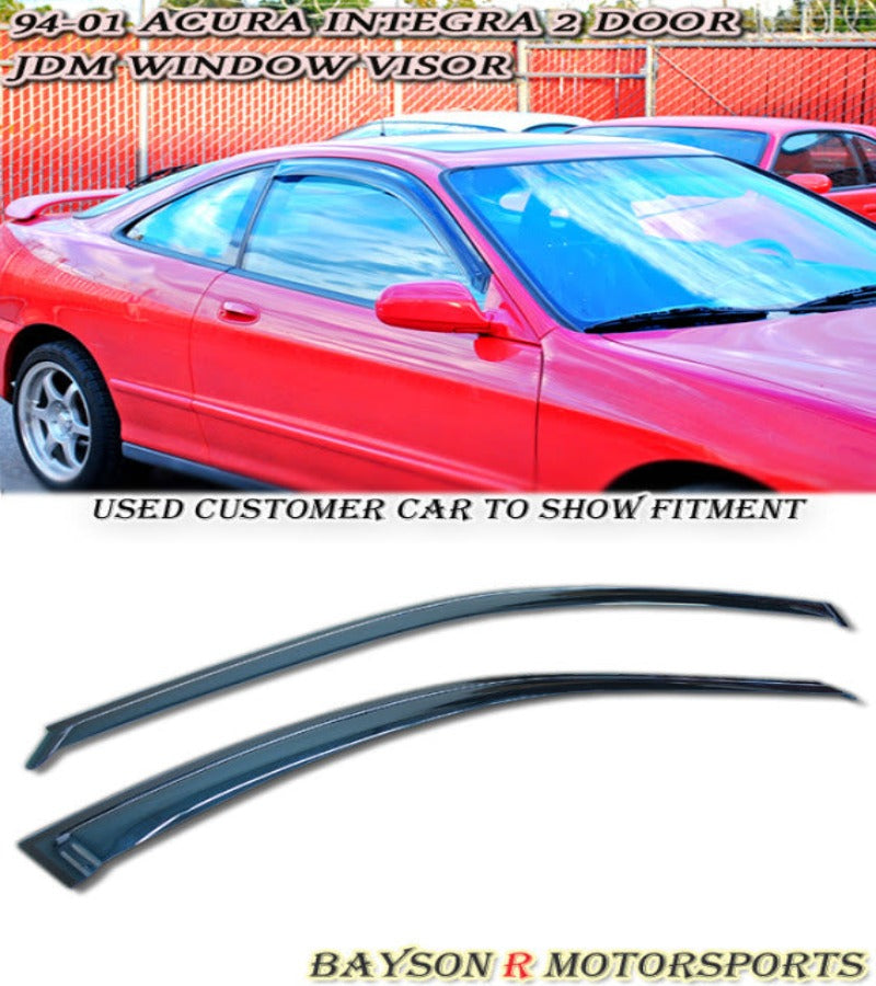 JDM Style Window Visors For 1994-2001 Acura Integra 2 Dr - Bayson R Motorsports