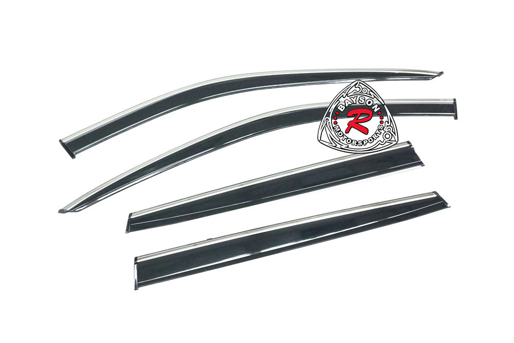 Window Visors w/ Stainless Steel Chrome Trims For Honda CR-V 2023-2024