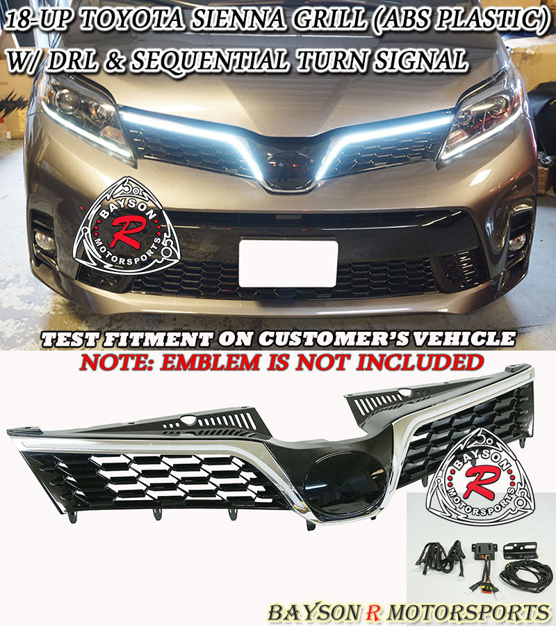 Citykruiser Front Grille W/ LED For 2018-2020 Toyota Sienna - Bayson R Motorsports