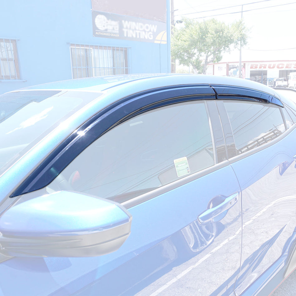MU Style Window Visors For 2017-2021 Honda Civic 5Dr Hatchback/Civic Typer R (FK8)