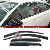 MU Style Window Visors w/ Black Trims For 2022-2024 Honda Civic / Civic Type R FL5 - Bayson R Motorsports