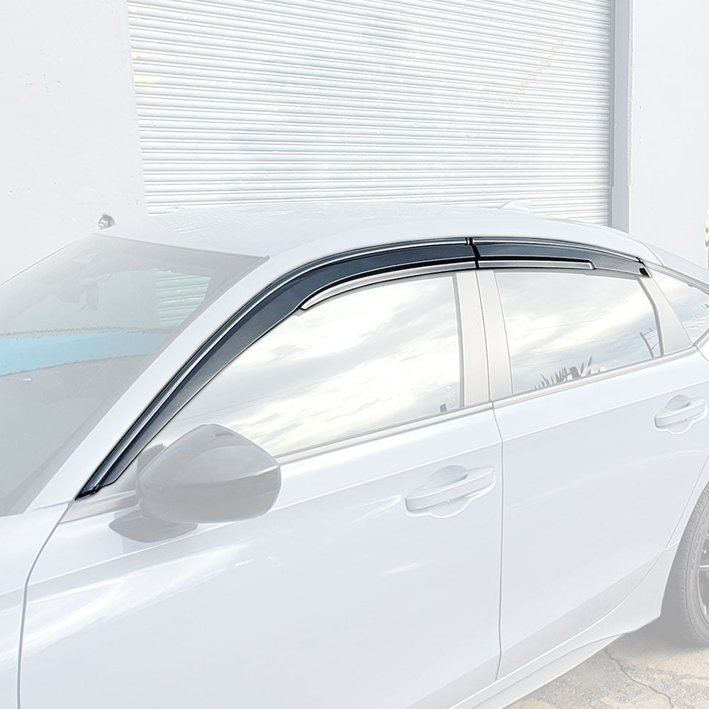 Honda Civic (2002-2025) Window Visors Black MU Style – Bayson R