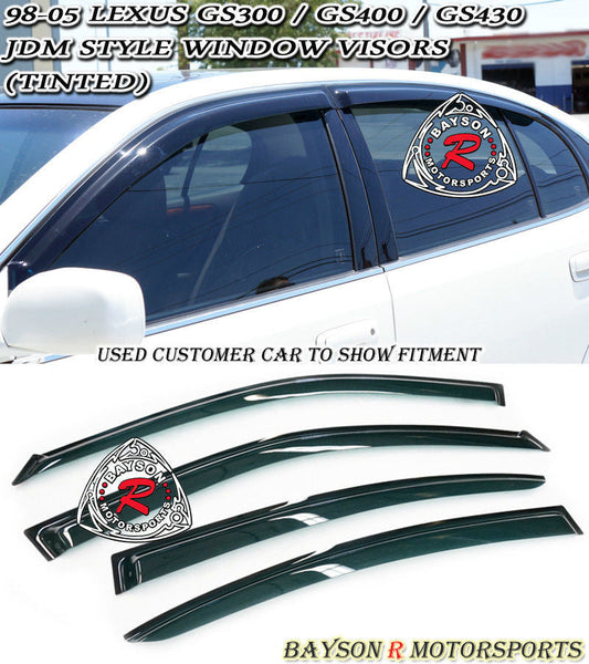 JDM Style Window Visors For 1998-2005 Lexus GS - Bayson R Motorsports