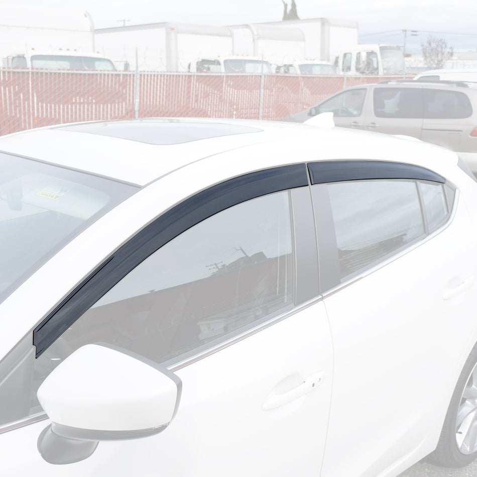 JDM Style Window Visors For 2014-2018 Mazda-3 (4Dr Sedan/5Dr Hatchback)
