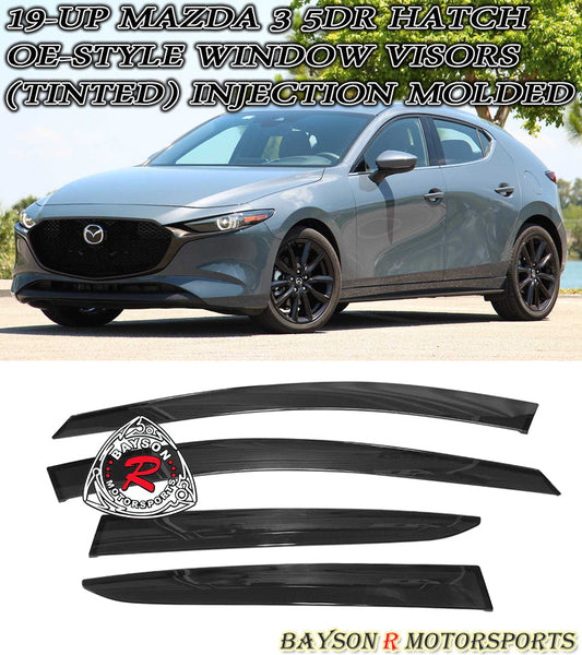 OE Style Window Visors For 2019-2022 Mazda 3 5Dr - Bayson R Motorsports