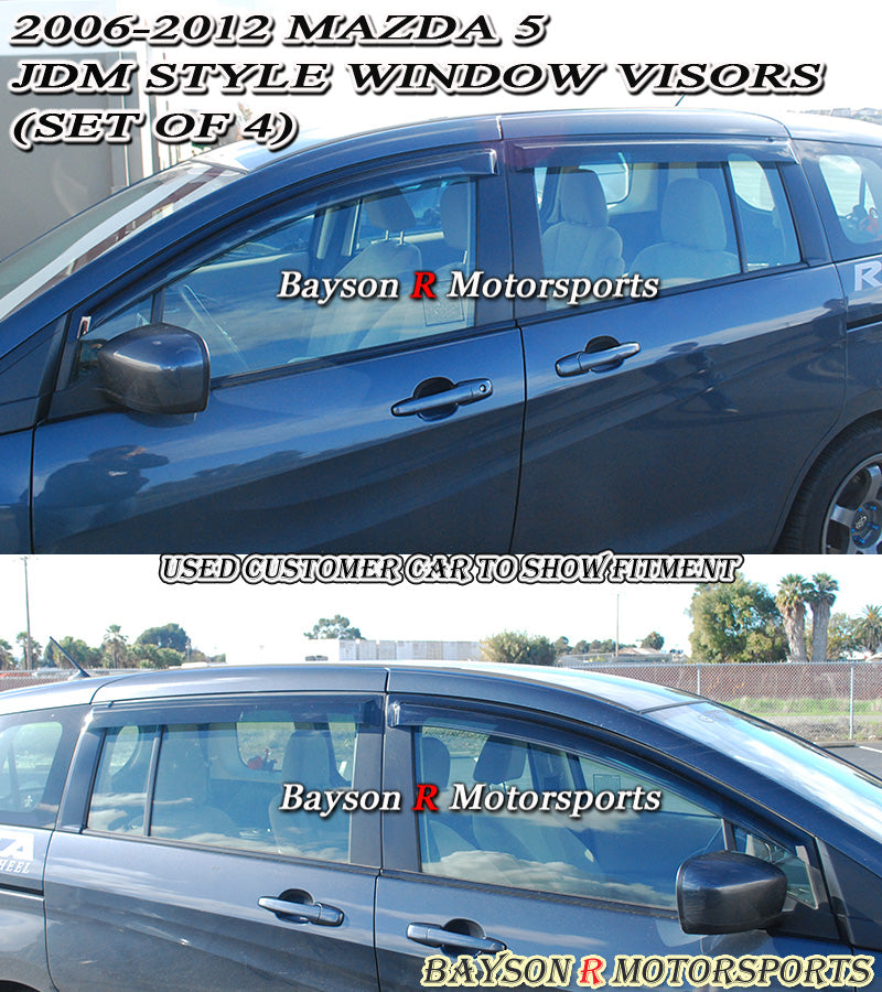 JDM Style Window Visors For 2006-2015 Mazda 5 - Bayson R Motorsports