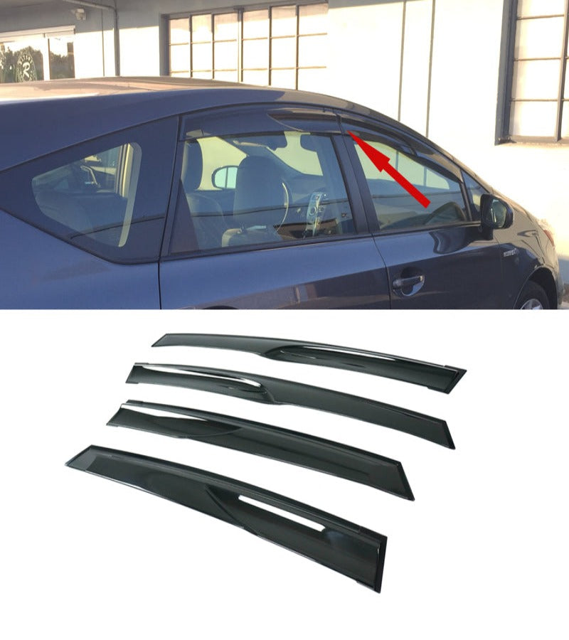 JDM Style Window Visors For 2012-2018 Toyota Prius V 4 Dr - Bayson R Motorsports