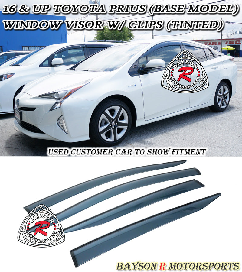 JDM Style Window Visors For 2016-2022 Toyota Prius 4 Dr - Bayson R Motorsports