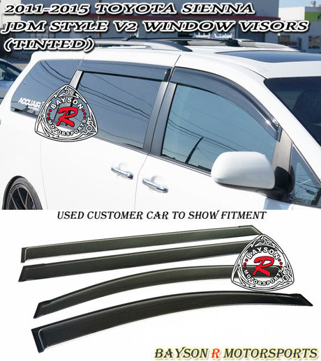 JDM Style V2 Window Visors For 2011-2020 Toyota Sienna - Bayson R Motorsports