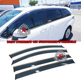 JDM Style Window Visors with Stainless Steel Trim For 2021-2022 Toyota Sienna - Bayson R Motorsports