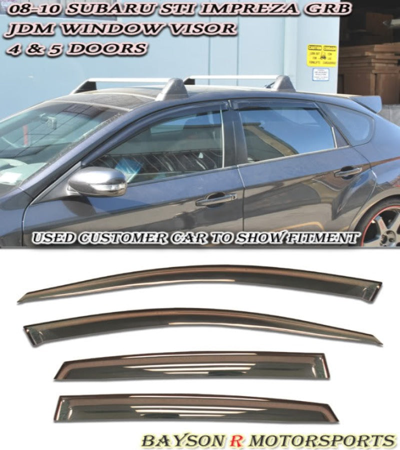 JDM Window Visor Set – Dark Smoke Fit Dodge Caliber 2007-2012 Sedan 4-Door