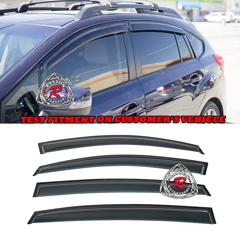 JDM Style Window Visors For 2012-2016 Subaru Impreza 5Dr / 2013-2017 Subaru XV Crosstrek - Bayson R Motorsports