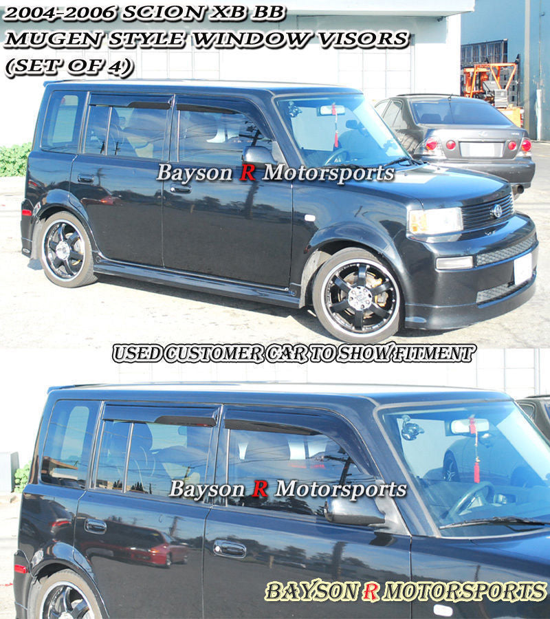 Mu-gen Style Window Visors For 2004-2006 Scion xB - Bayson R Motorsports