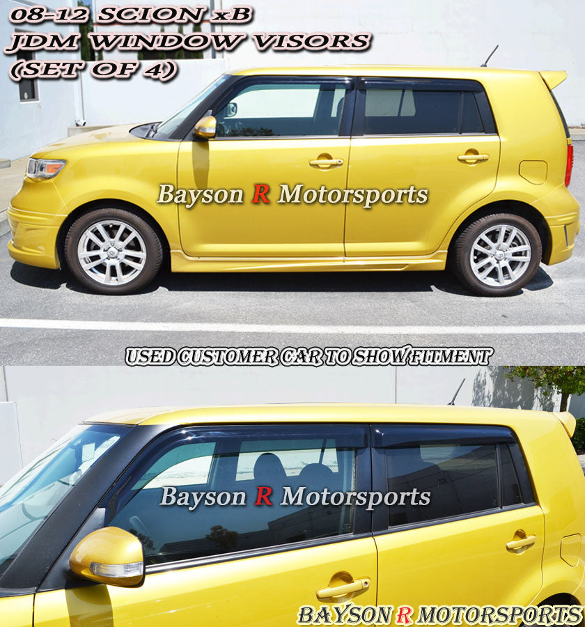 Mu-gen Style Window Visors For 2008-2015 Scion xB - Bayson R Motorsports