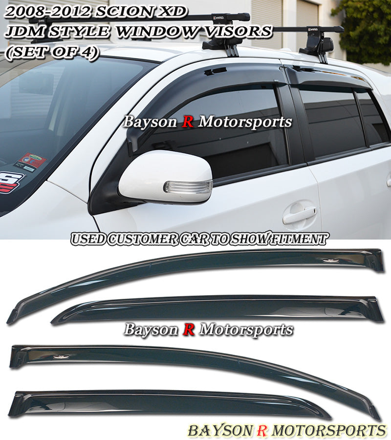 JDM Style Window Visors For 2008-2014 Scion xD - Bayson R Motorsports