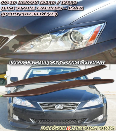 JDM Style Headlight Eyelids For 2006-2013 Lexus IS - Bayson R Motorsports