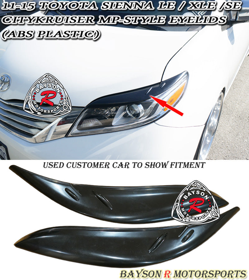 CityKruiser MP Style Headlight Eyelids For 2011-2017 Toyota Sienna - Bayson R Motorsports