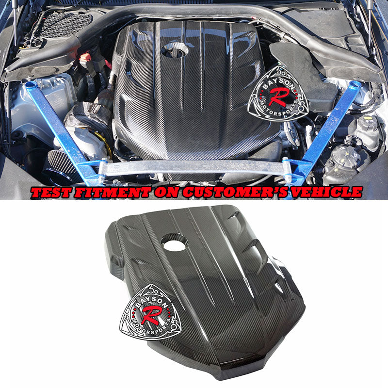 Engine Cover (Dry Carbon Fiber) For 2020-2023 Toyota Supra 3.0L ONLY - Bayson R Motorsports