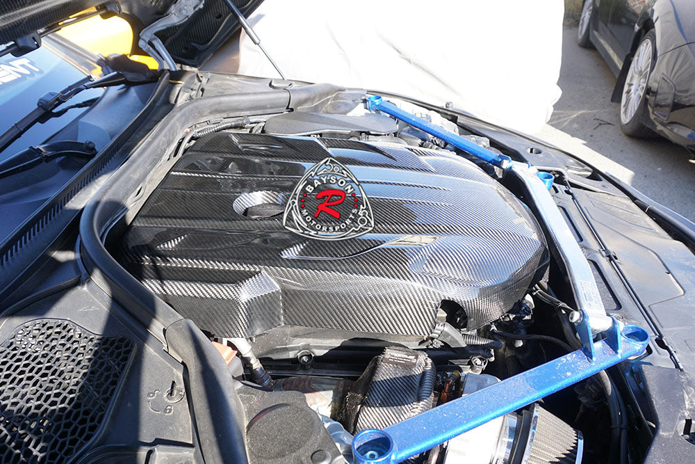 Engine Cover (Dry Carbon Fiber) For 2020-2023 Toyota Supra 3.0L ONLY - Bayson R Motorsports