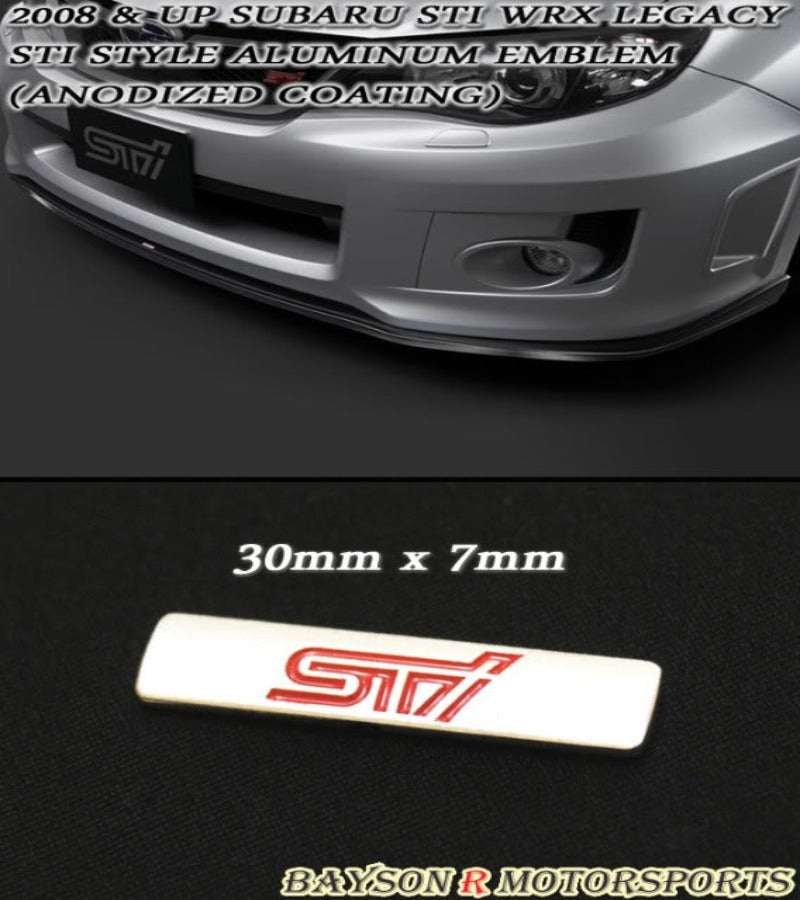 STi Style Front Lip Emblem For Subaru - Bayson R Motorsports