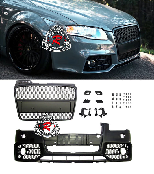 RS4 Style Front Bumper For 2005-2009 Audi A4 B7 - Bayson R Motorsports