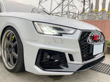 RS4-Style Front Bumper w/Grill For 2017-2019 Audi A4 B9 - Bayson R Motorsports