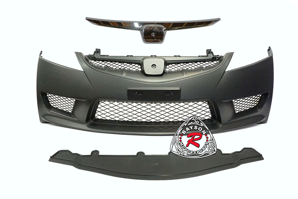 TR Style Front Bumper For 2006-2011 Honda Civic 4 Dr