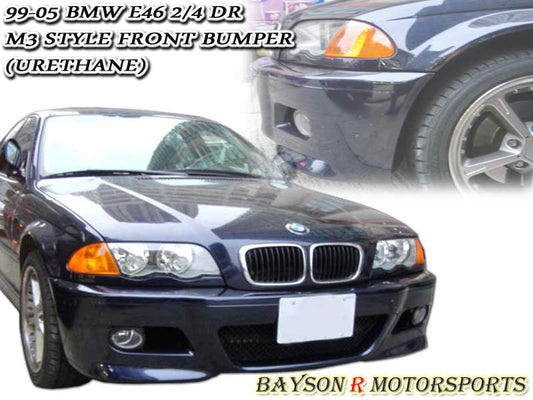 M3 Style Front Bumper For 1999-2001 BMW 3 Series E46 4Dr - Bayson R Motorsports