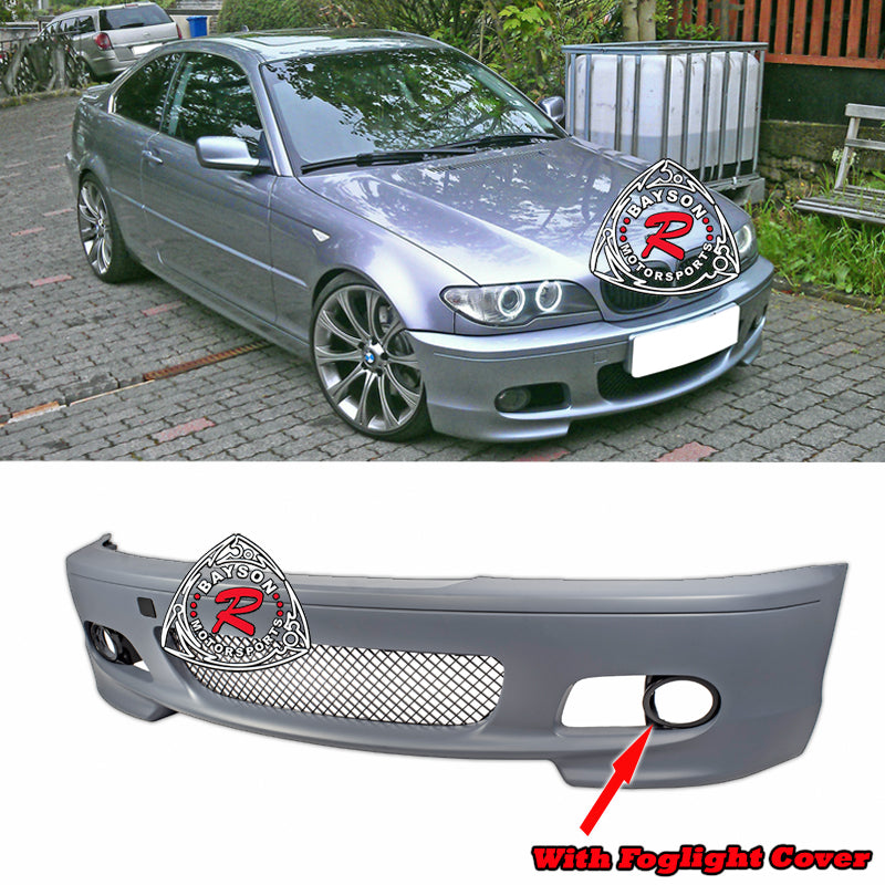 M-Tech II Style Front Bumper For 2000-2003 BMW 3-Series (2Dr, E46)