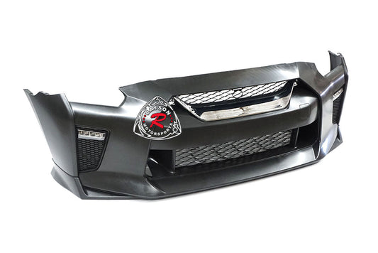 OE Style Front Bumper w/ DRL and Chrome Grille For 2009-2020 Nissan GTR R35 - Bayson R Motorsports