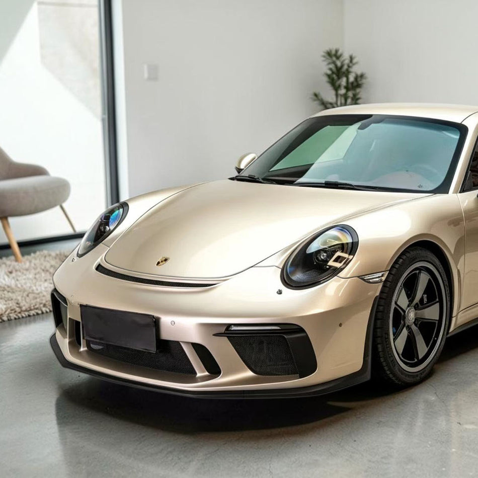GT3 Style Front Bumper (with Headlight Washer Holes and DRL) For 2012-2019 Porsche 991 91.2