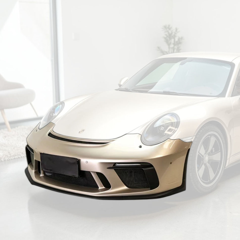GT3 Style Front Bumper (with Headlight Washer Holes and DRL) For 2012-2019 Porsche 991 91.2