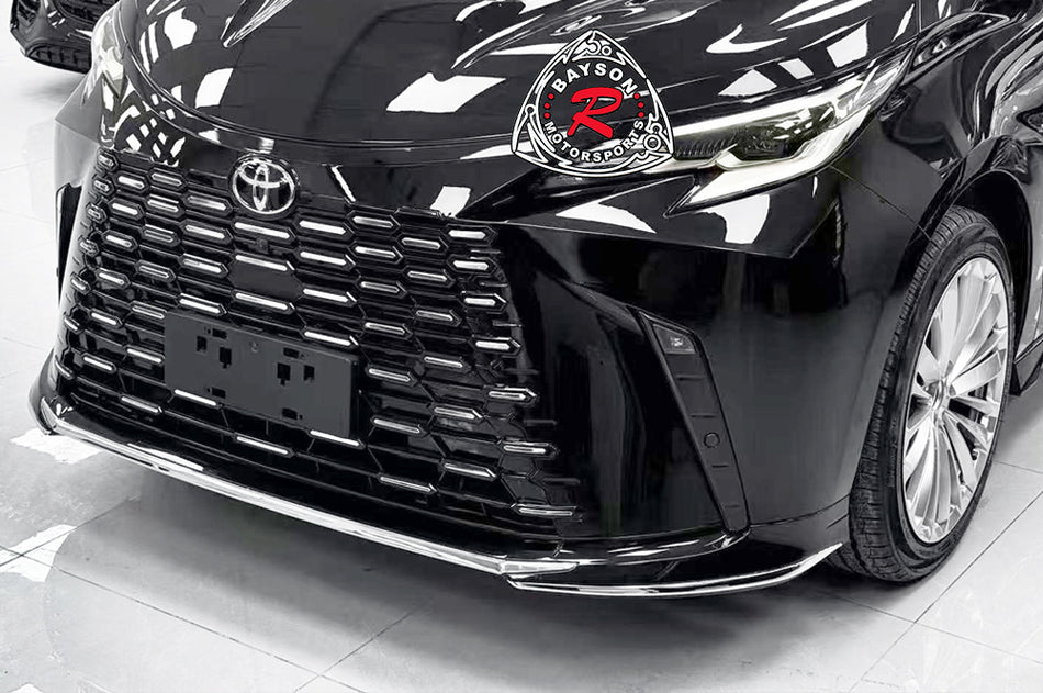 LM Style Front Bumper (Black Grill) PP For 2021-2025 Toyota Sienna