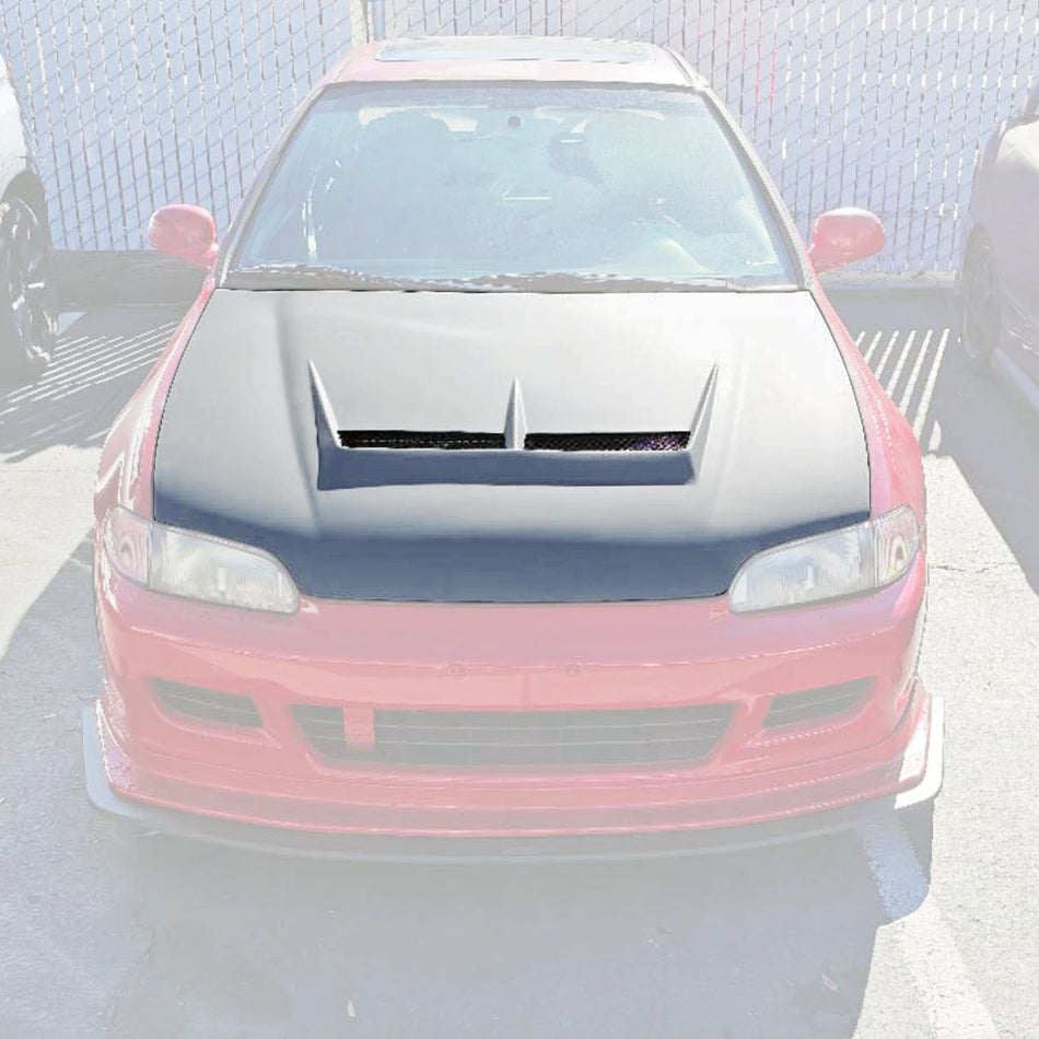 JS Style (Fiberglass) Hood For 1992-1995 Honda Civic 2Dr/3Dr