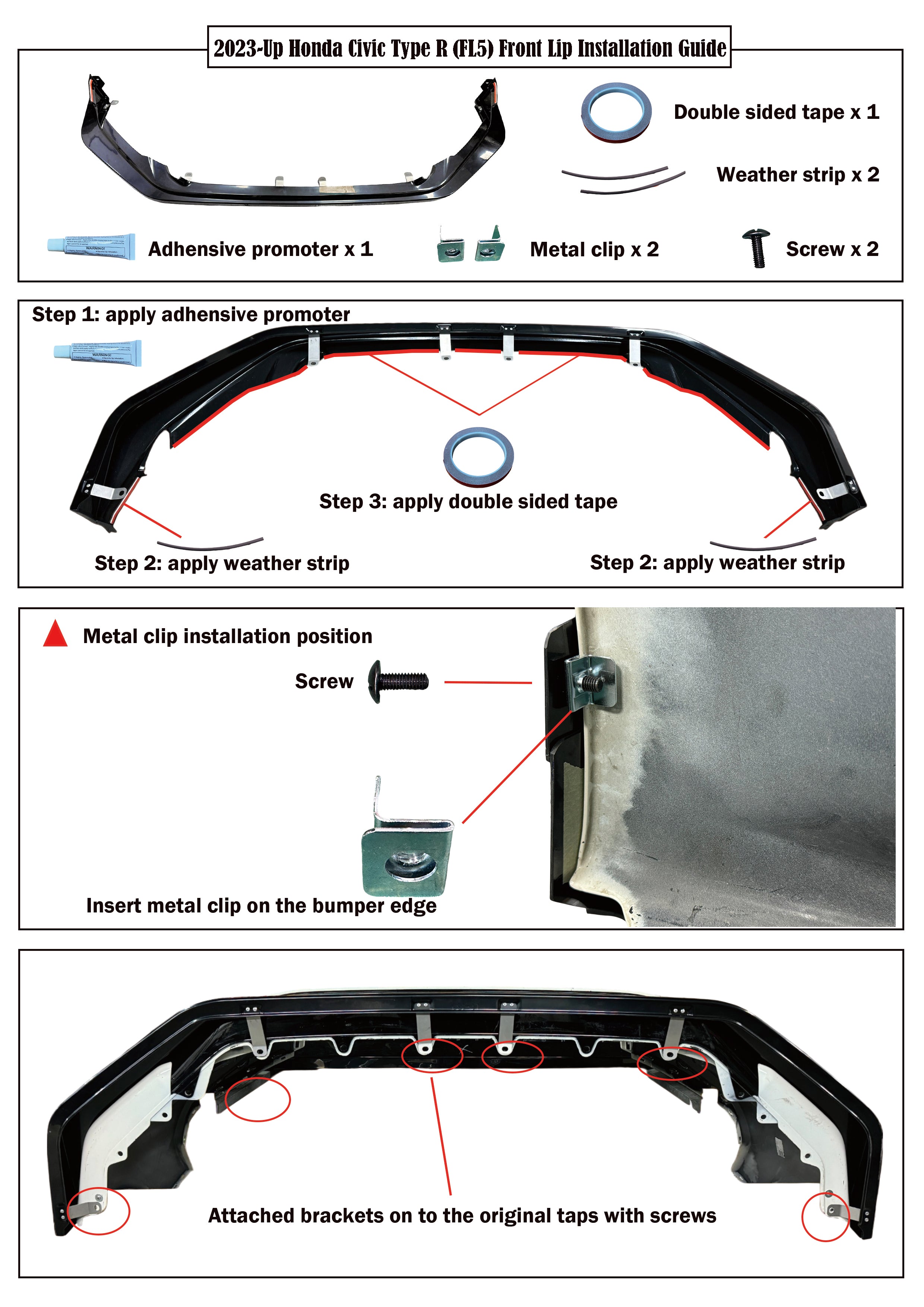 Honda Civic Type-R FL5 Front Lip (2023-2025) MU Style – Bayson R